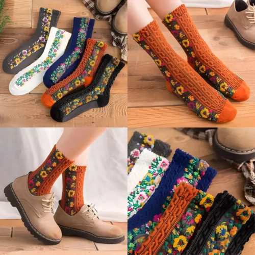 5 Pairs Winter Fleece Socks